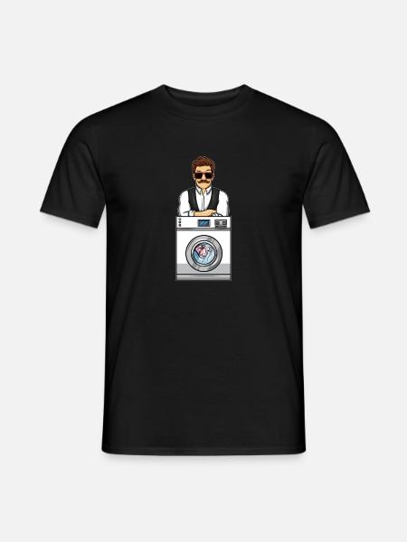 Gehirnwäsche-Waschmaschinen-Propaganda Falsche Nachrichten - Männer T-Shirt - Schwarz