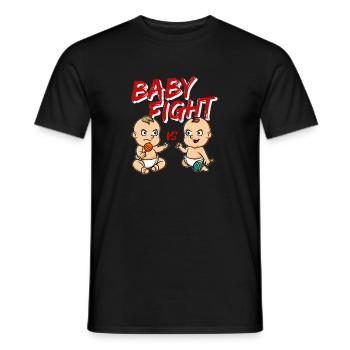 Baby Fight Sumo Child Mother Twins Pregnant Gift - Men's T-Shirt - black - Front - AI Model Male 178 light (178cm)