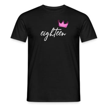 18. Geburtstag 18 Jahre alt eighteen - Männer T-Shirt - Schwarz - Vorne - AI Model Male 178 light (178cm)