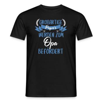 Großartige Papas werden zum Opa befördert Geschenk - Männer T-Shirt - Schwarz - Vorne - AI Model Male 178 light (178cm)