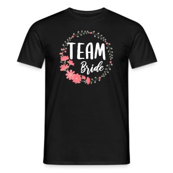 Team Bride Braut Junggesellenabschied Gruppenshirt - Männer T-Shirt - Schwarz - Vorne - AI Model Male 178 light (178cm)