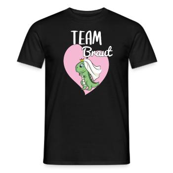 Team Braut Bride JGA Gruppe Dino Dinosaurier - Männer T-Shirt - Schwarz - Vorne - AI Model Male 178 light (178cm)
