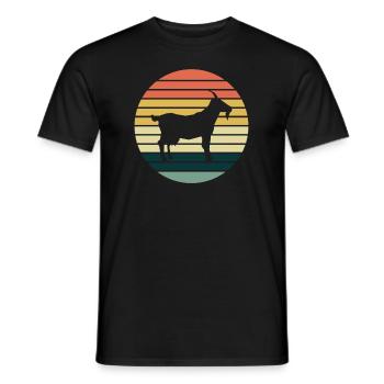 Chèvre billy chèvre billy chèvre rétro - T-shirt homme - noir - Devant - AI Model Male 178 light (178cm)