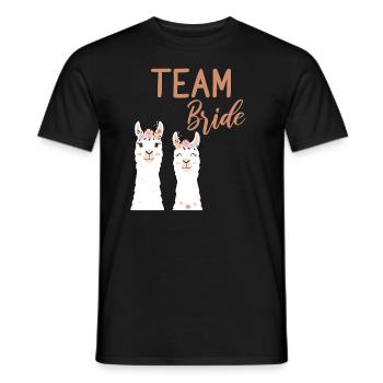 Team Bride Bride Alpaca Llama JGA Bachelorette - Men's T-Shirt - black - Front - AI Model Male 178 light (178cm)
