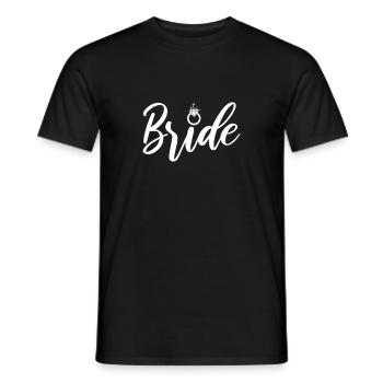 La mariée - pour femme et mariage - T-shirt homme - noir - Devant - AI Model Male 178 light (178cm)