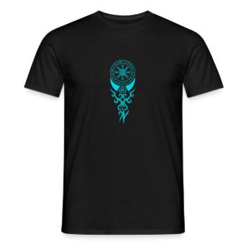 Aegishjalmur runes odin noeuds celtiques noeud cadeau - T-shirt homme - noir - Devant - AI Model Male 178 light (178cm)