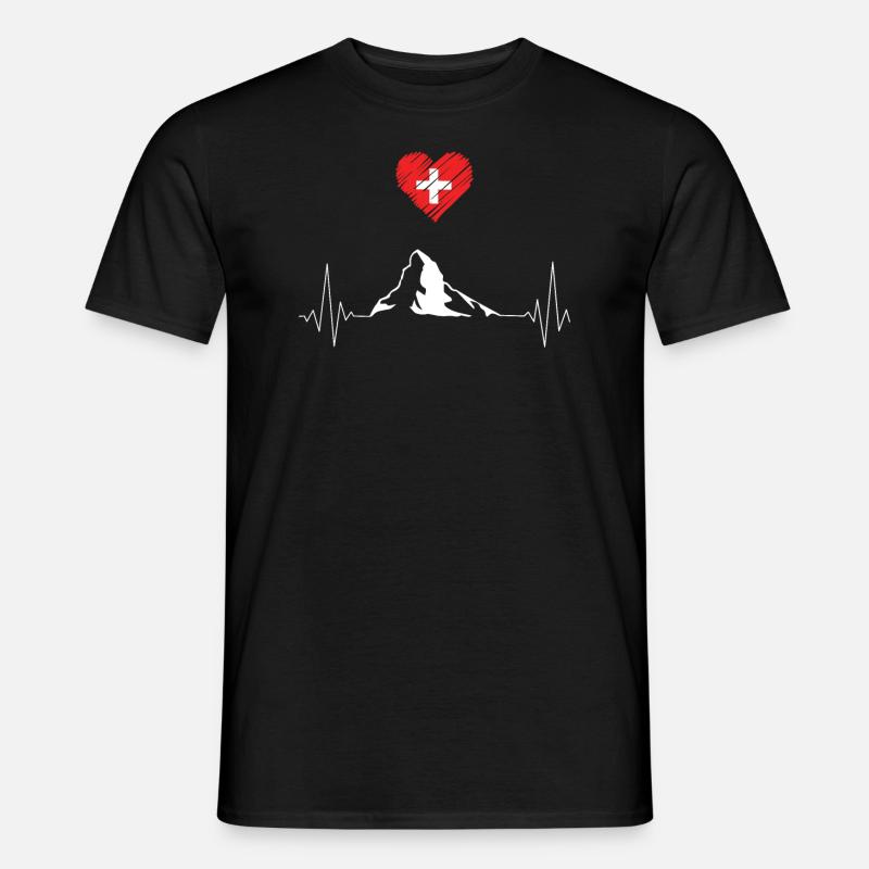 Die Berge der Schweiz - Männer T-Shirt - Schwarz