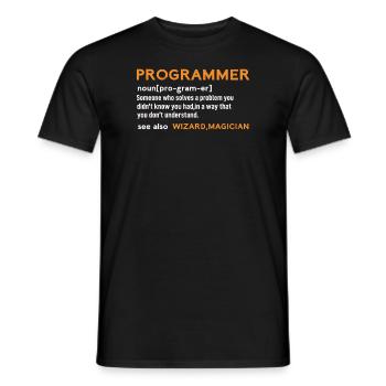 Programmer sind Zauberer - Männer T-Shirt - Schwarz - Vorne - AI Model Male 178 light (178cm)