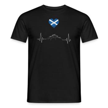 Ecosse Amour - T-shirt homme - noir - Devant - AI Model Male 178 light (178cm)