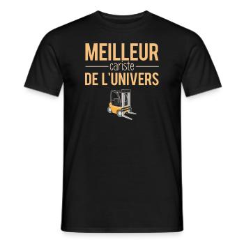 Meilleur Cariste De L'Univers Métier Profession - T-shirt homme - noir - Devant - AI Model Male 178 light (178cm)