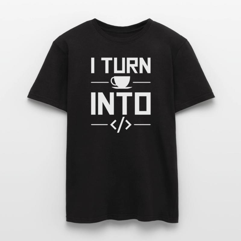 I Turn Coffee Into Code Codeur Humour Informatique T-shirt homme