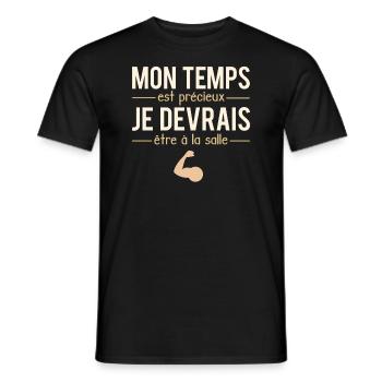 Mon Temps Est Précieux Corps De Rêve Humour - T-shirt homme - noir - Devant - AI Model Male 178 light (178cm)