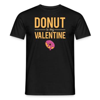 Donut Is My Valentine Blague Saint Valentin Humour - T-shirt homme - noir - Devant - AI Model Male 178 light (178cm)