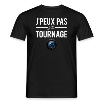 J'Peux Pas J'ai Tournage Blague Vidéaste Humour - T-shirt homme - noir - Devant - AI Model Male 178 light (178cm)