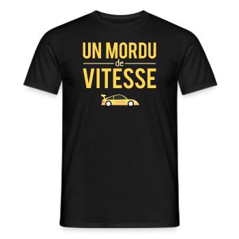 Un Mordu De Vitesse Passionné Voiture Humour - T-shirt homme - noir - Devant - AI Model Male 178 light (178cm)