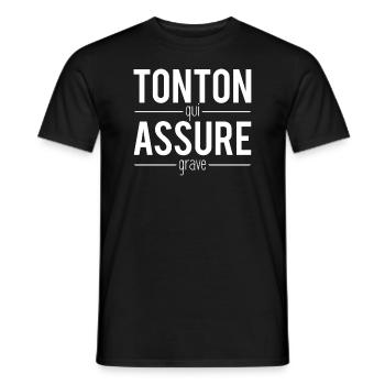 Tonton Qui Déchire Grave Cadeau Super Tonton - T-shirt homme - noir - Devant - AI Model Male 178 light (178cm)