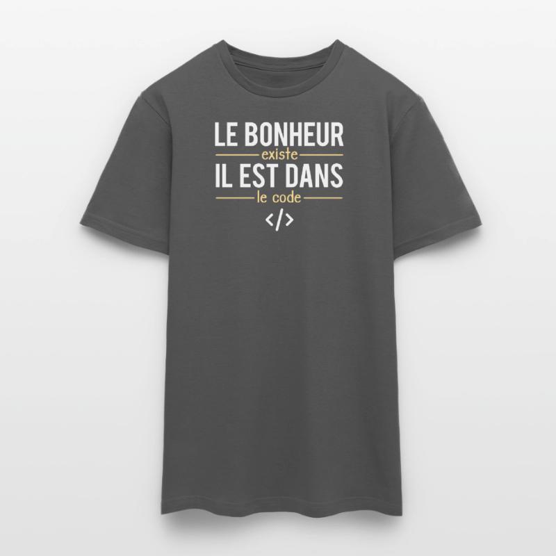 Le Bonheur Existe il Est Dans Le Code Codeur T-shirt Homme