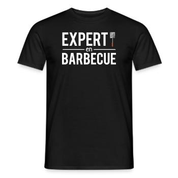Expert en barbecue roi du barbecue humour - T-shirt homme - noir - Devant - AI Model Male 178 light (178cm)