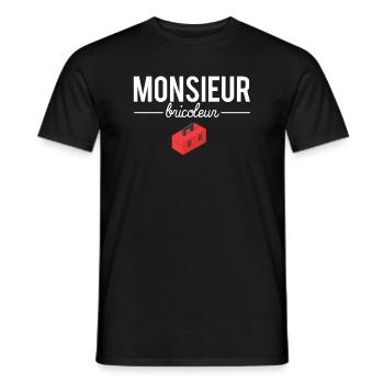 Monsieur bricoleur blague meilleur bricoleur - T-shirt homme - noir - Devant - AI Model Male 178 light (178cm)