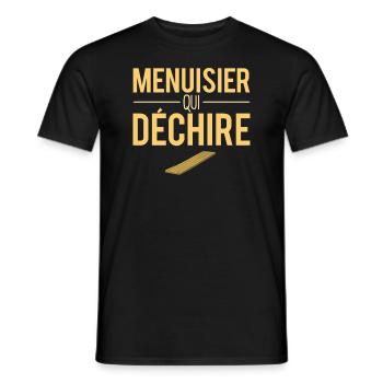 Menuisier qui déchire cadeau meilleur menuisier - T-shirt homme - noir - Devant - AI Model Male 178 light (178cm)