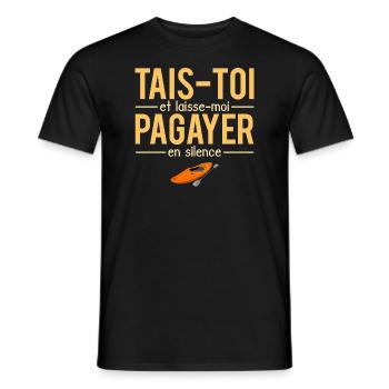 Tais-toi et laisse-moi pagayer en silence kayak - T-shirt homme - noir - Devant - AI Model Male 178 light (178cm)