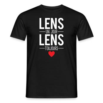 Lens un jour lens toujours cadeau lensois - T-shirt homme - noir - Devant - AI Model Male 178 light (178cm)