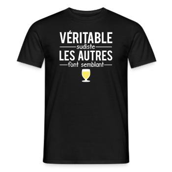 Véritable sudiste les autres font semblant pastis - T-shirt homme - noir - Devant - AI Model Male 178 light (178cm)