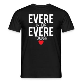 Evere un jour evere toujours commune bruxelles - T-shirt homme - noir - Devant - AI Model Male 178 light (178cm)