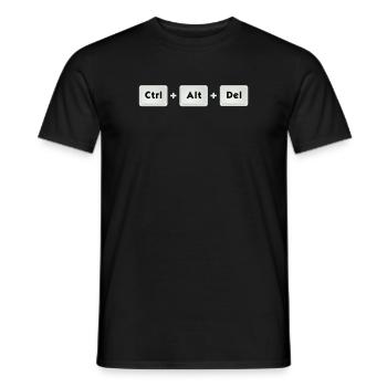 Ctrl Alt Del Informatique Ordinateur Geek Humour - T-shirt homme - noir - Devant - AI Model Male 178 light (178cm)
