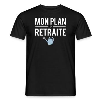 Mon plan de retraite meilleur jardinier humour - T-shirt homme - noir - Devant - AI Model Male 178 light (178cm)