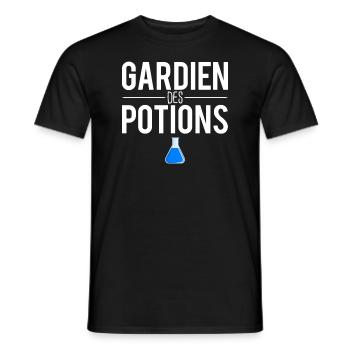 Gardien des potions blague chimiste humour - T-shirt homme - noir - Devant - AI Model Male 178 light (178cm)