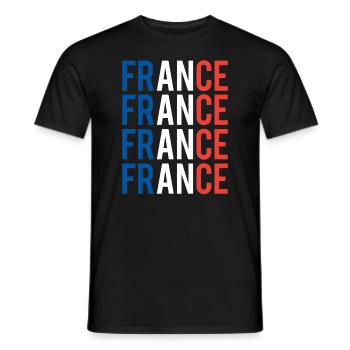 Idée cadeau français fier fierté française - T-shirt homme - noir - Devant - AI Model Male 178 light (178cm)