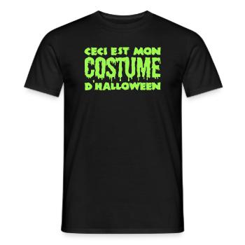 Ceci est mon costume d'halloween déguisement drôle - T-shirt homme - noir - Devant - AI Model Male 178 light (178cm)