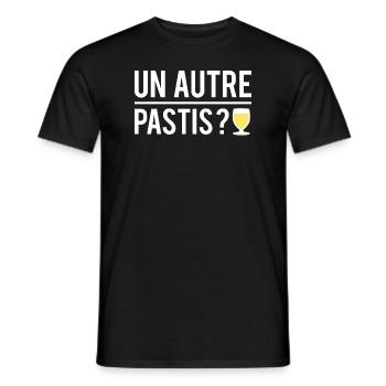 Un autre pastis alcool jaune apéro humour - T-shirt homme - noir - Devant - AI Model Male 178 light (178cm)