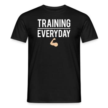 Training everyday salle de sport muscle - T-shirt homme - noir - Devant - AI Model Male 178 light (178cm)