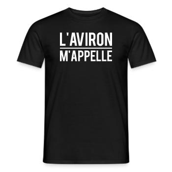 L'aviron m'appelle sport nautique humour - T-shirt homme - noir - Devant - AI Model Male 178 light (178cm)