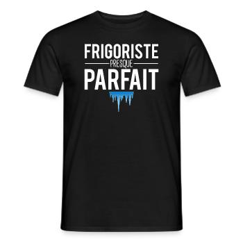 Frigoriste presque parfait blague métier humour - T-shirt homme - noir - Devant - AI Model Male 178 light (178cm)