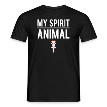 My spirit animal axolotl animal totem - T-shirt homme - noir - Devant - AI Model Male 178 light (178cm)