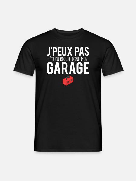 J'peux pas j'ai du boulot garage papa bricoleur - T-shirt homme - noir