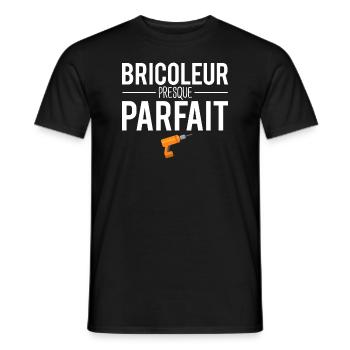 Bricoleur presque parfait cadeau papa bricoleur - T-shirt homme - noir - Devant - AI Model Male 178 light (178cm)