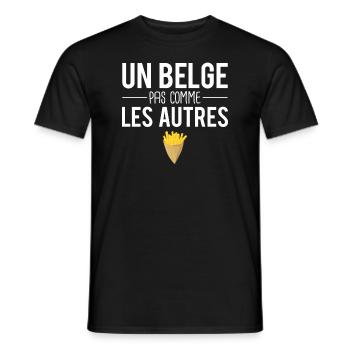 Un belge pas comme les autres belgique humour - T-shirt homme - noir - Devant - AI Model Male 178 light (178cm)