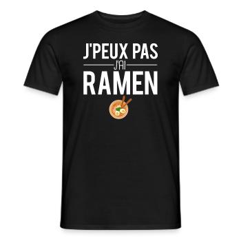 J'peux pas j'ai ramen nourriture japonaise - T-shirt homme - noir - Devant - AI Model Male 178 light (178cm)