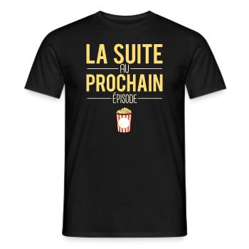 La suite au prochain épisode cinéma film popcorn - T-shirt homme - noir - Devant - AI Model Male 178 light (178cm)