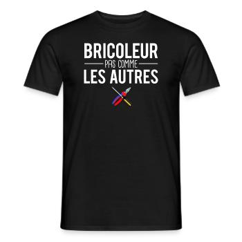Bricoleur pas comme les autres réparer garage - T-shirt homme - noir - Devant - AI Model Male 178 light (178cm)