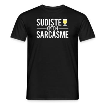 Sudiste option sarcasme papa sudiste humour - T-shirt homme - noir - Devant - AI Model Male 178 light (178cm)