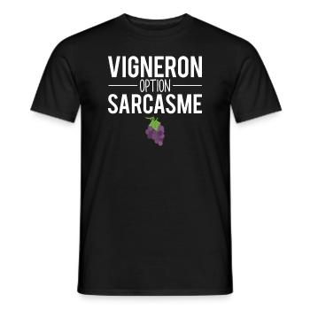 Cadeau vigneron vigne métier vin - T-shirt homme - noir - Devant - AI Model Male 178 light (178cm)