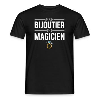 Je suis bijoutier pas magicien cadeau bijoutier - T-shirt homme - noir - Devant - AI Model Male 178 light (178cm)