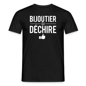Bijoutier qui déchire meilleur bijoutier humour - T-shirt homme - noir - Devant - AI Model Male 178 light (178cm)