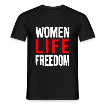 Women life freedom - T-shirt homme - noir - Devant - AI Model Male 178 light (178cm)