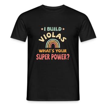 Je construis Violas quel est votre super pouvoir? - T-shirt homme - noir - Devant - AI Model Male 178 light (178cm)